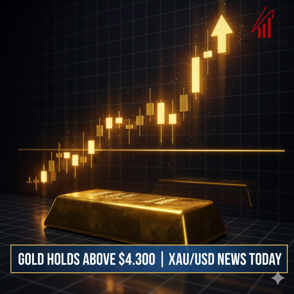 📰 XAU/USD – ព័ត៌មានថ្មីថ្ងៃនេះ តម្លៃមាស (XAU/USD) កំពុងជួញដូរ ជិត $4,300/oz