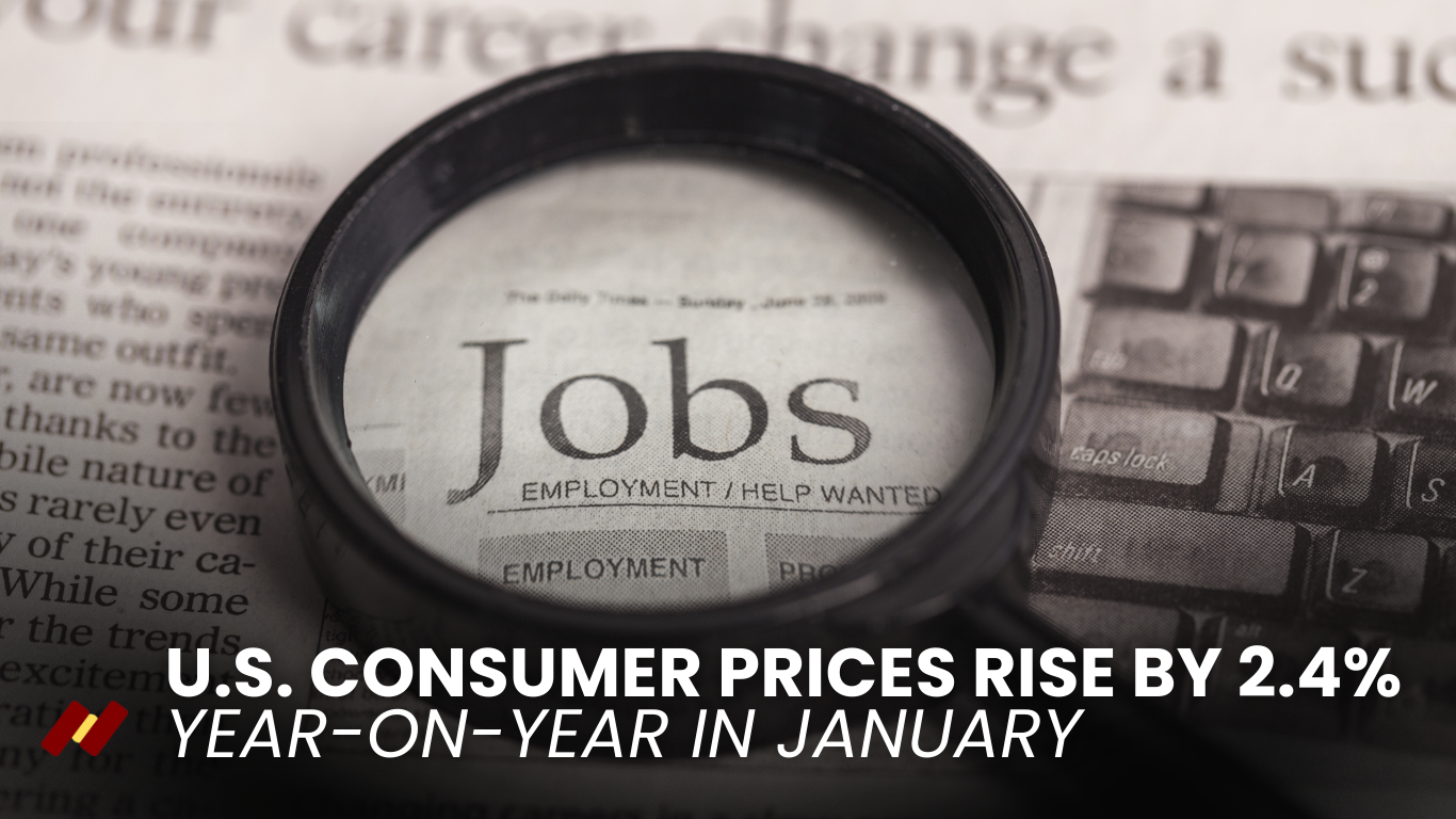 US Jobs Increased by 2,4% Year-on-Year January