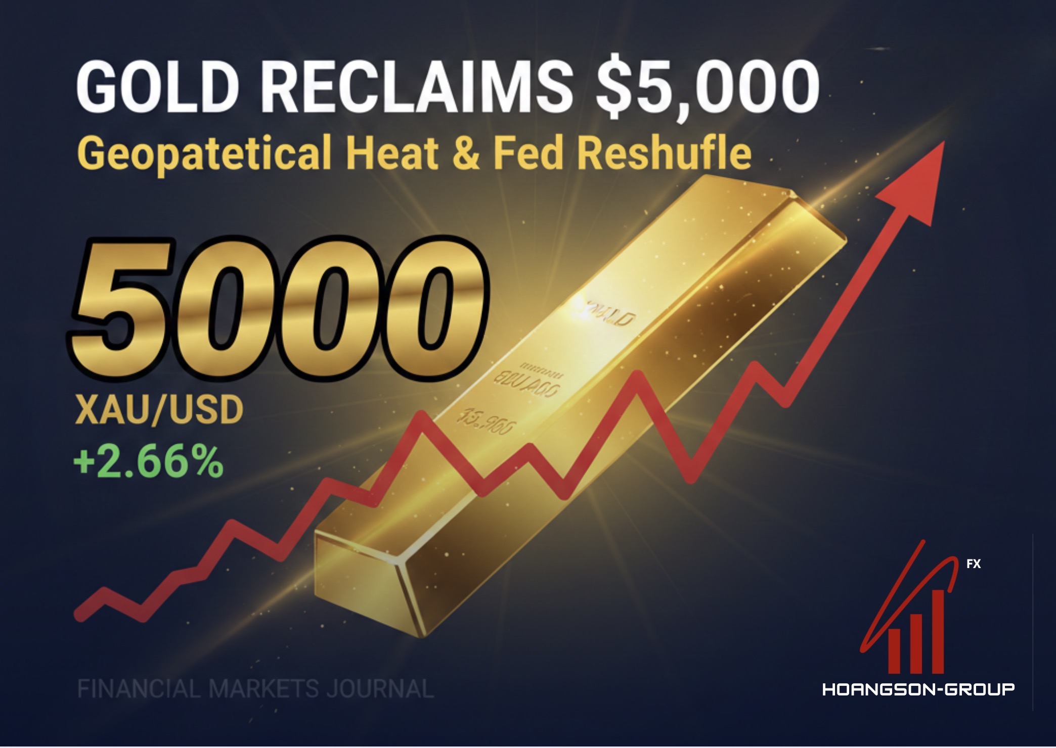 Market Report: Gold Reclaims $5,000 Amid Geopolitical Heat and Fed Reshuffle