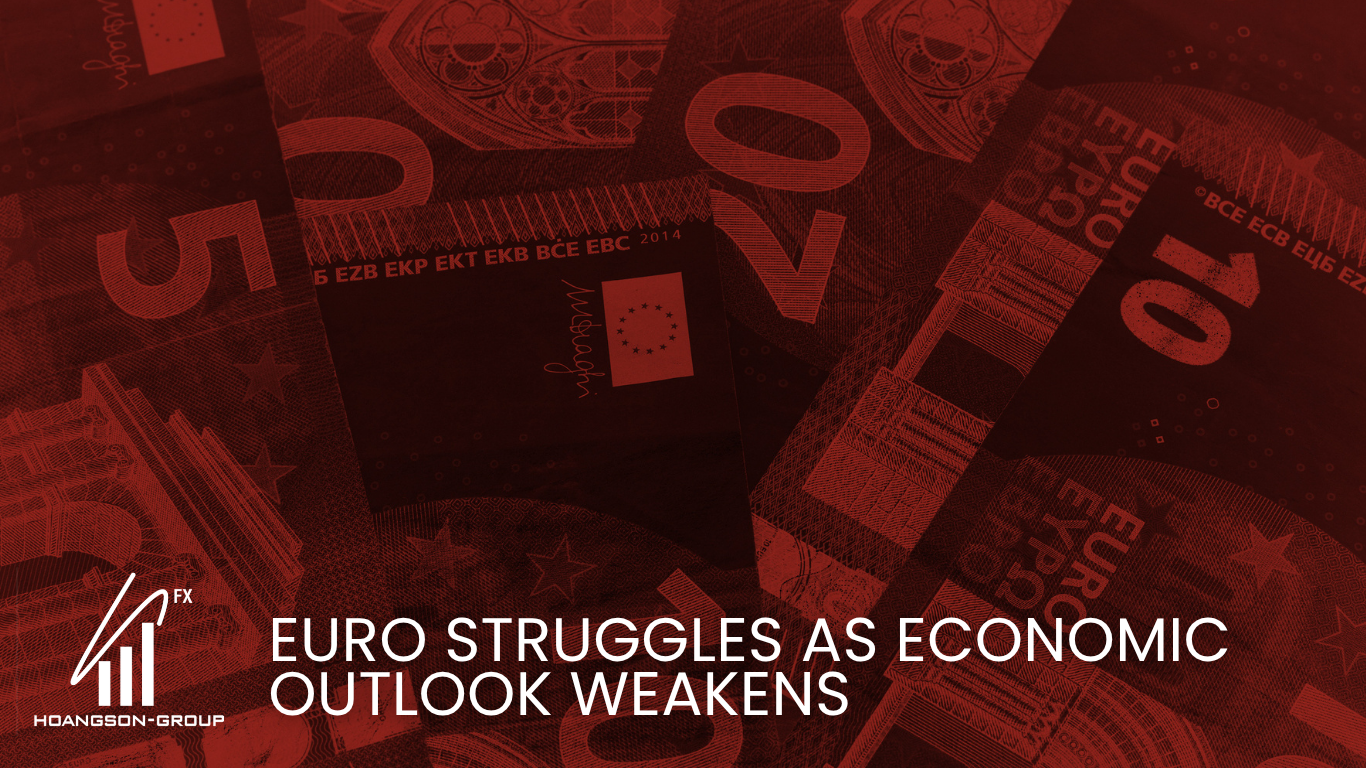 Euro Struggles as Economic Outlook Weakens